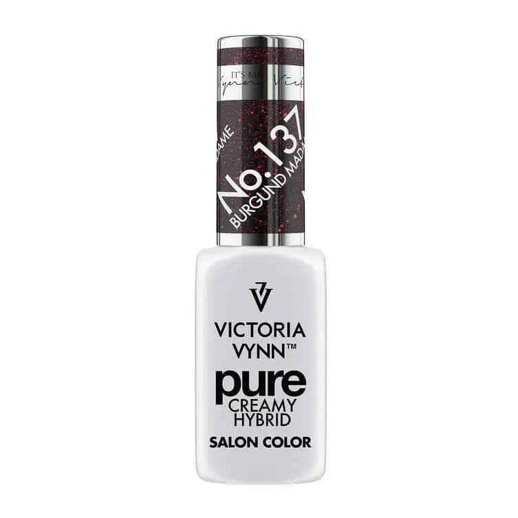 Vernis gel hybride crémeux pur n° 137 Burgund Madame
