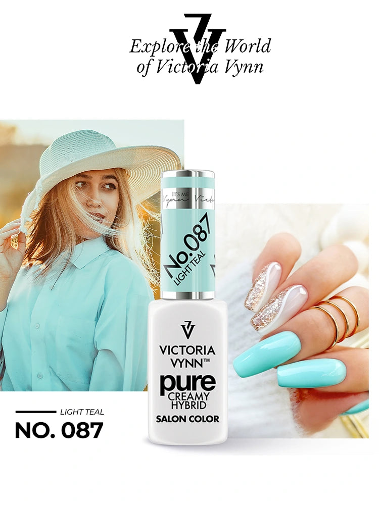 Vernis gel hybride crémeux pur n° 087 Light Teal