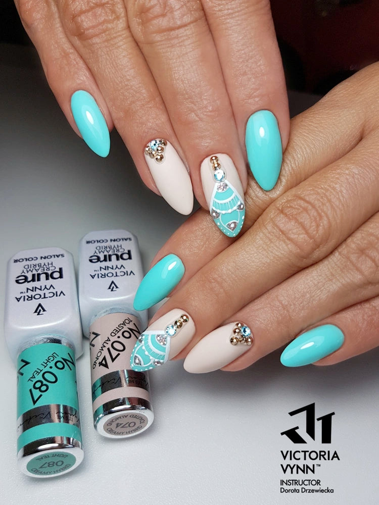 Vernis gel hybride crémeux pur n° 087 Light Teal