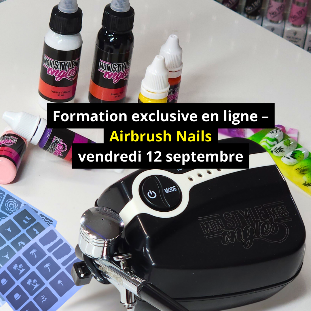 Formation exclusive en ligne – Airbrush Nails, vendredi 12 septembre