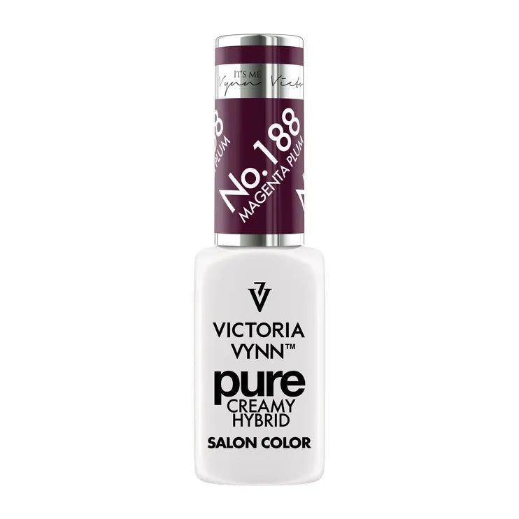 Vernis gel hybride crémeux Pure n° 188 Magneta Plum