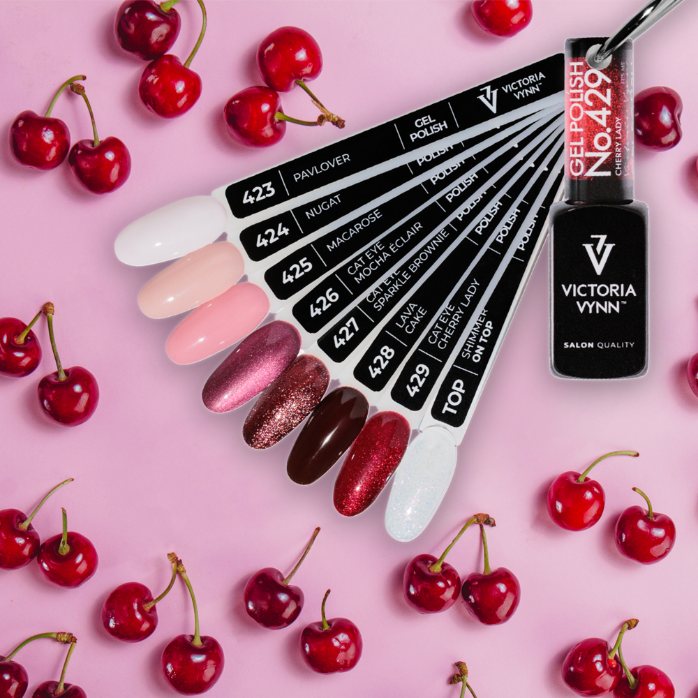 Vernis gel hybride Victoria VYNN n°423 PavLover – Collection Cherry on Top | MSMO