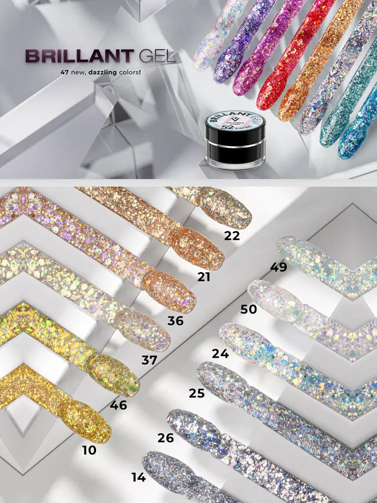 Shiny glitter gel (Diamond effect on nails)