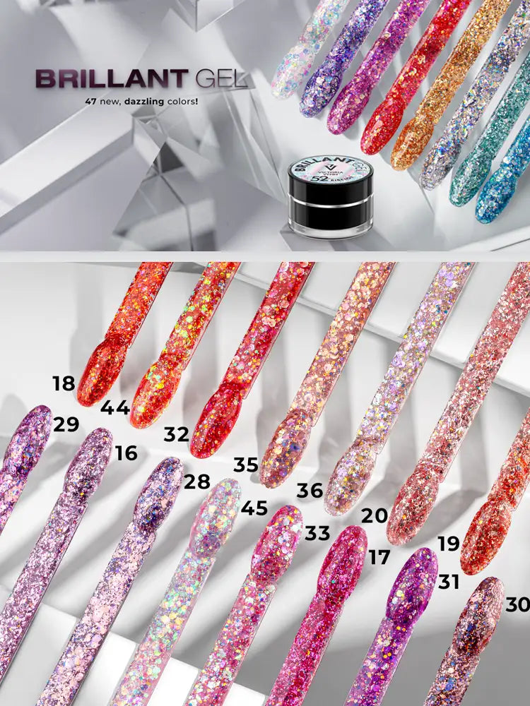 Shiny glitter gel (Diamond effect on nails)