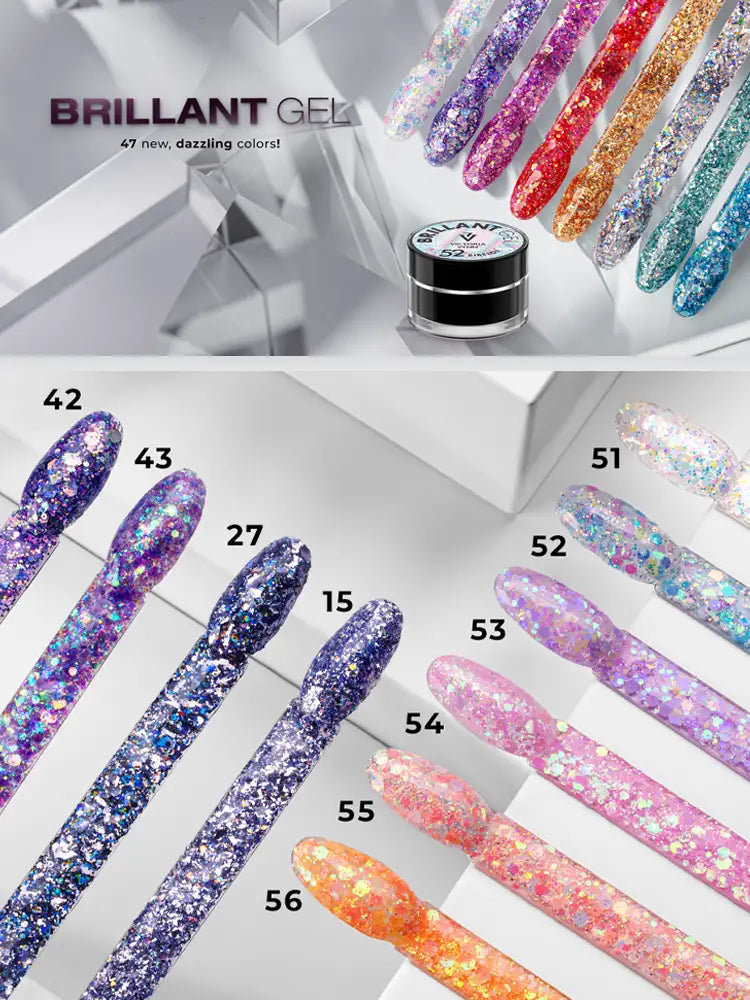 Shiny glitter gel (Diamond effect on nails)