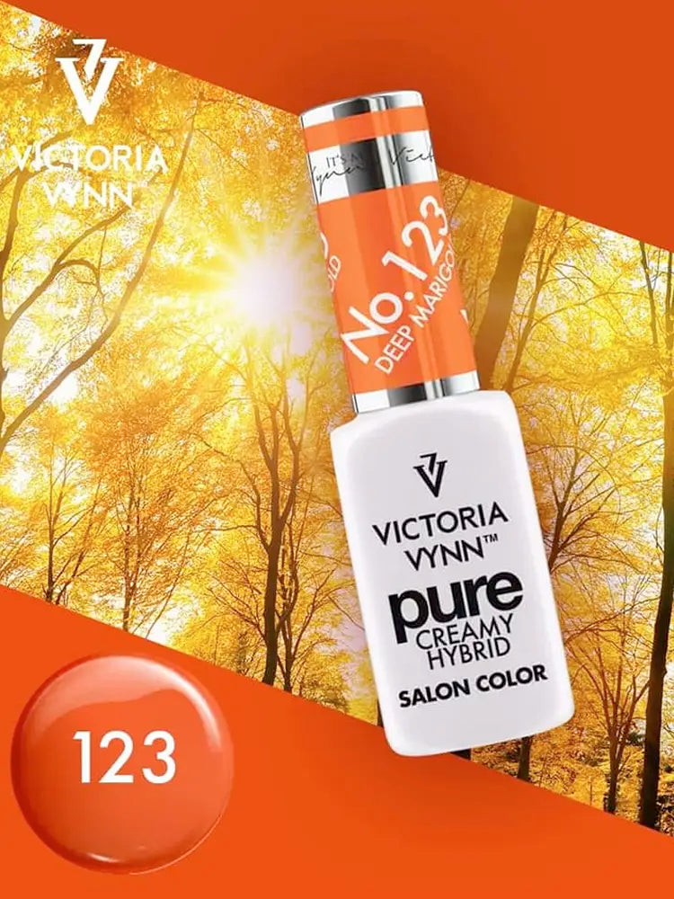 Vernis gel hybride crémeux Pure n° 123 Deep Marigold