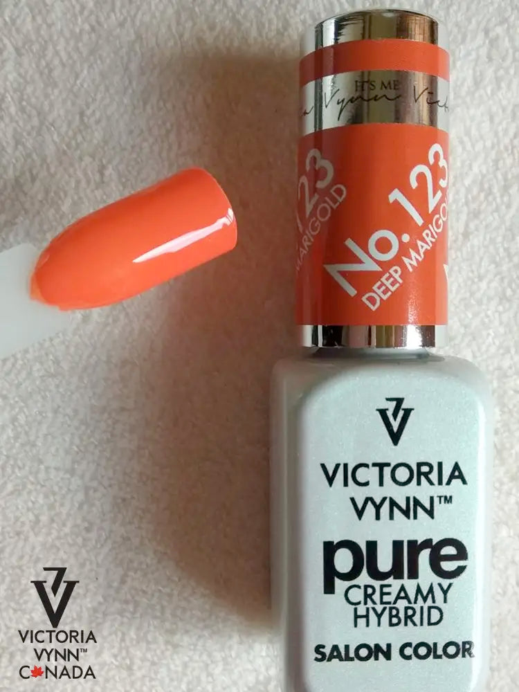Vernis gel hybride crémeux Pure n° 123 Deep Marigold