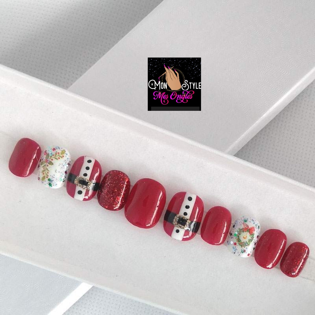 PÈRE NOËL -ongles personnalisables -