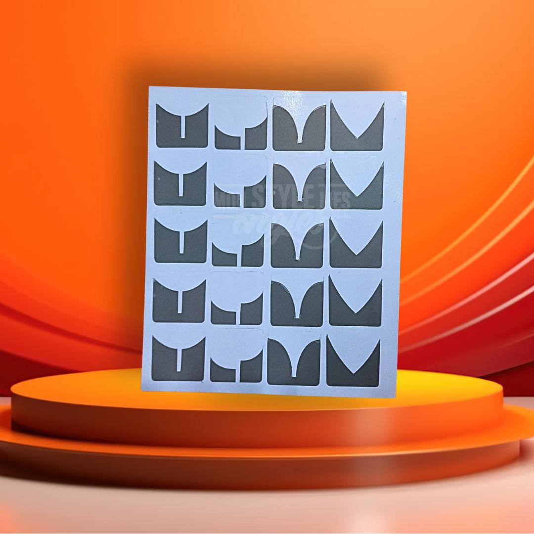 stencils french styliséStencil French Stylisé – Pochoir Réutilisable MSMO pour Airbrush & Nail Art