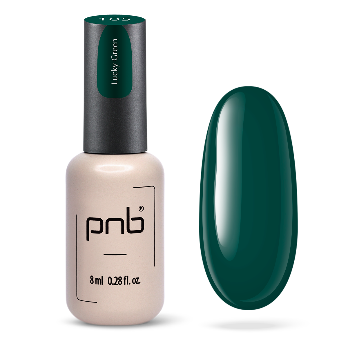 Vernis gel PNB No. 105 Lucky Green 8ml