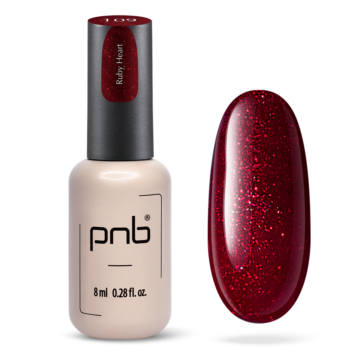 Vernis gel PNB No. 109 Ruby Heart 8ml