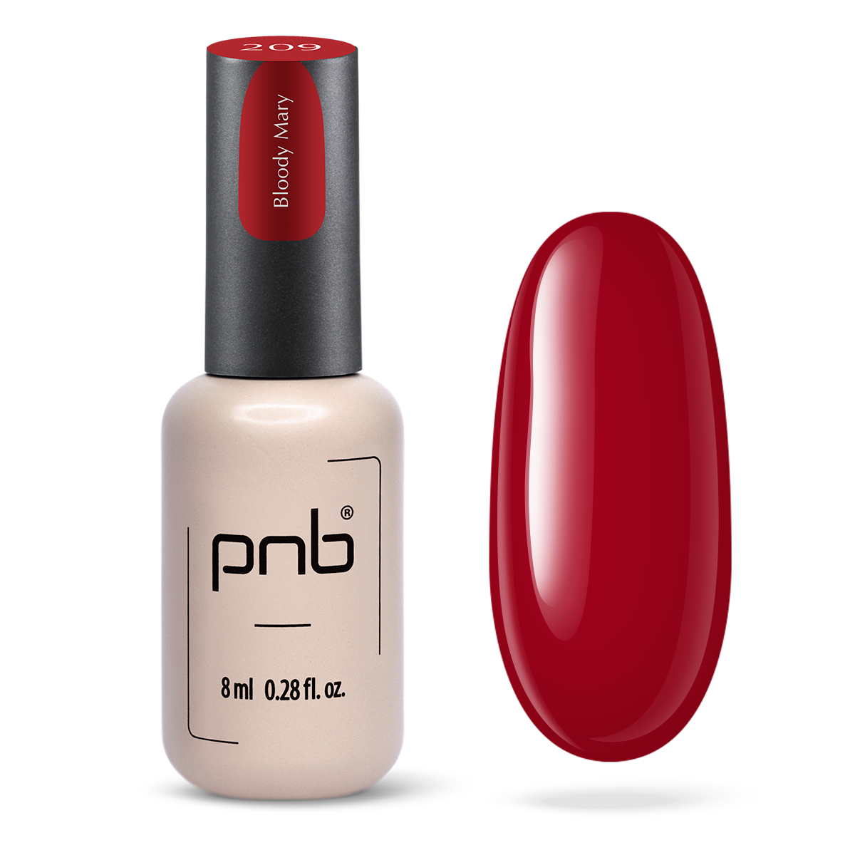 Vernis gel PNB No. 209 Bloody Mary 8ml