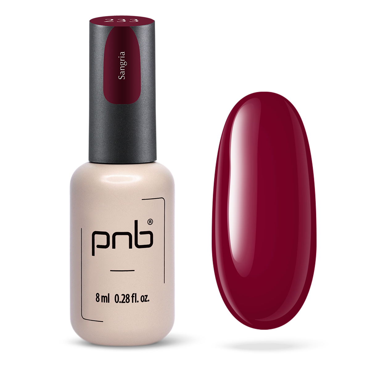 Vernis gel PNB No. 233 Sangria 8ml