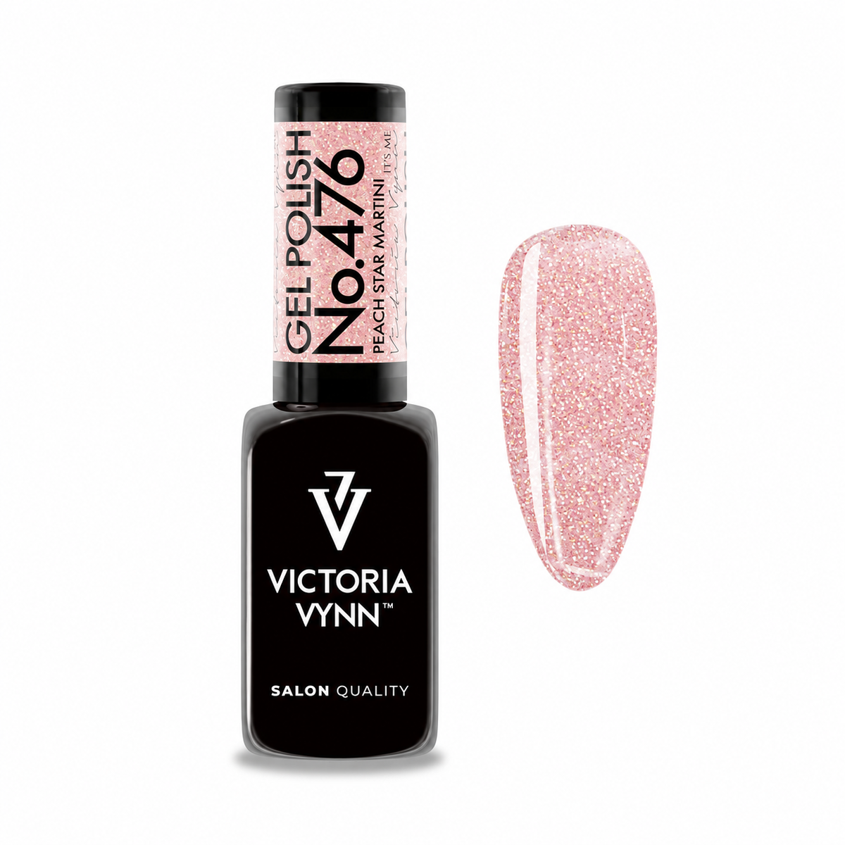 476 vernis gel rose gold avec glitter