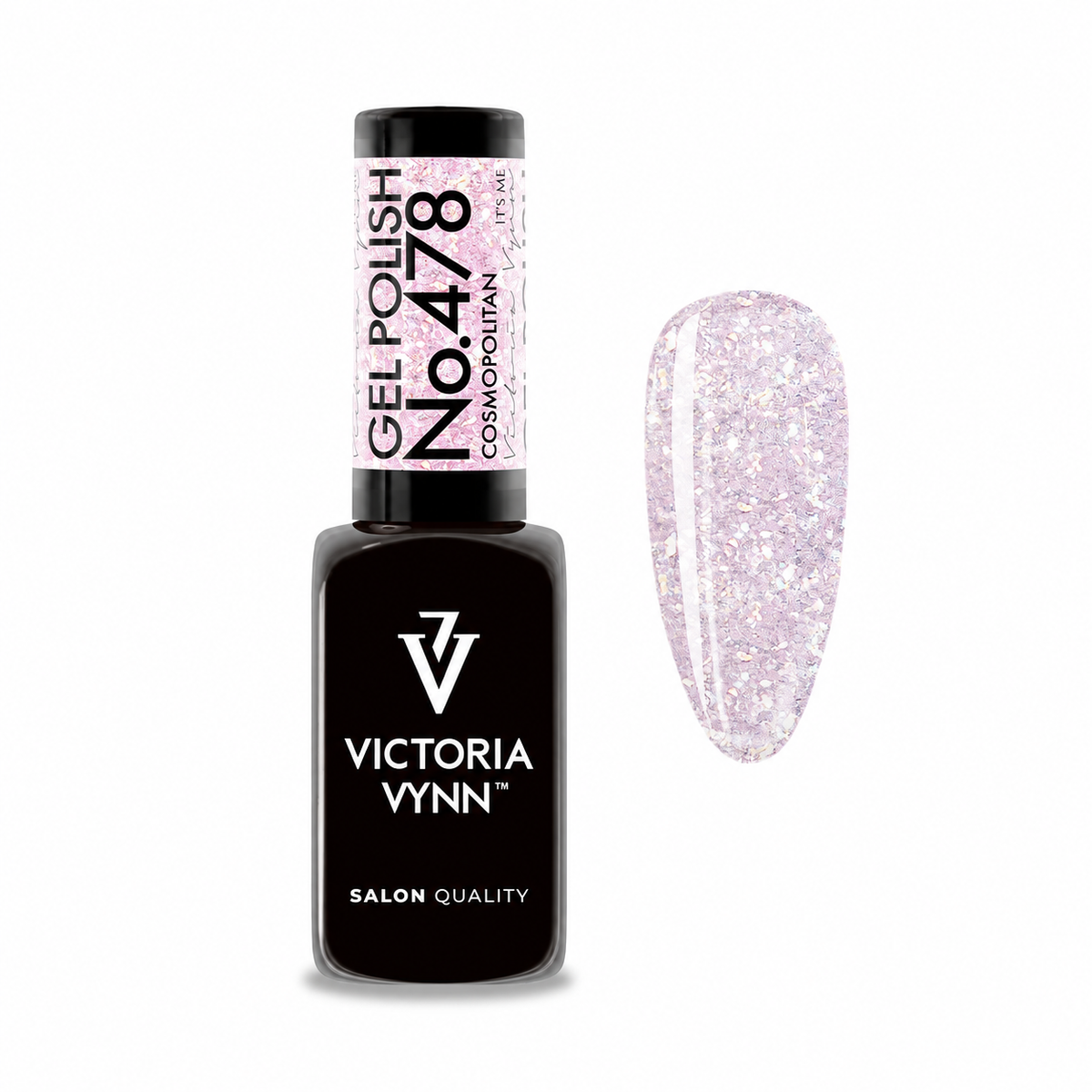 vernis gel opaque en bouteille et demo rose pailletter