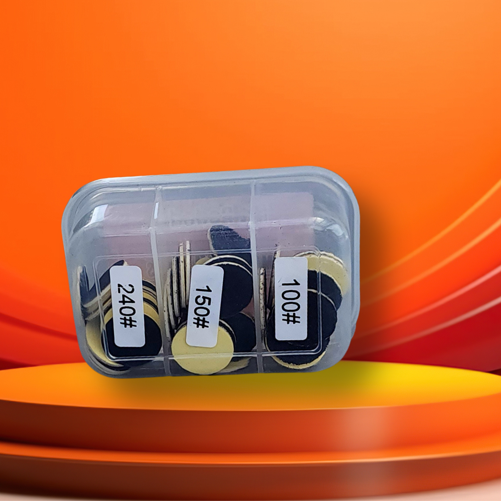 Kit Pododisc – Embout pédicure plat + 60 disques abrasifs (3 grains)