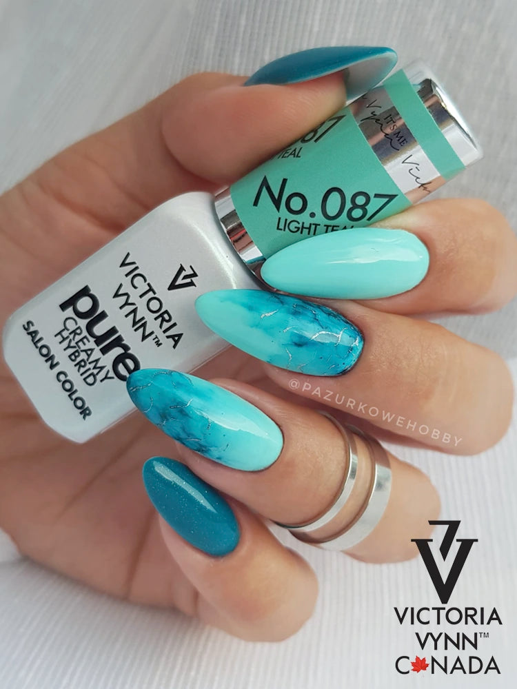 Vernis gel hybride crémeux pur n° 087 Light Teal
