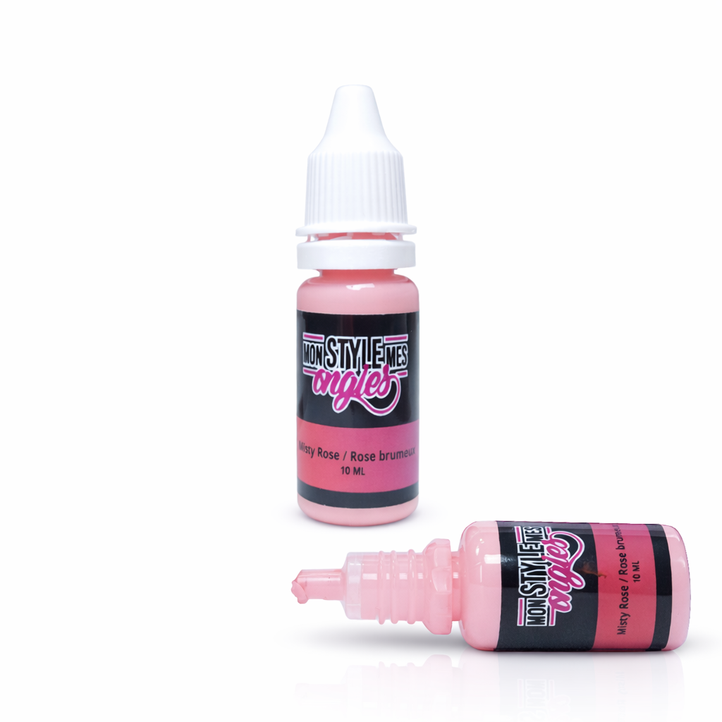 Peinture Airbrush MSMO – Rose brumeux / Misty Rose – pour ongles, prête à l’emploi et ultra pigmentée