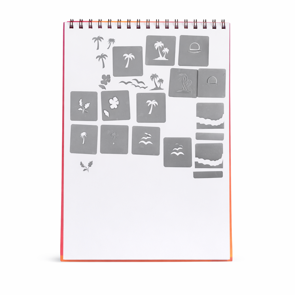 Cahier de stencils réutilisables – Airbrush & Nail Art | MSMO
