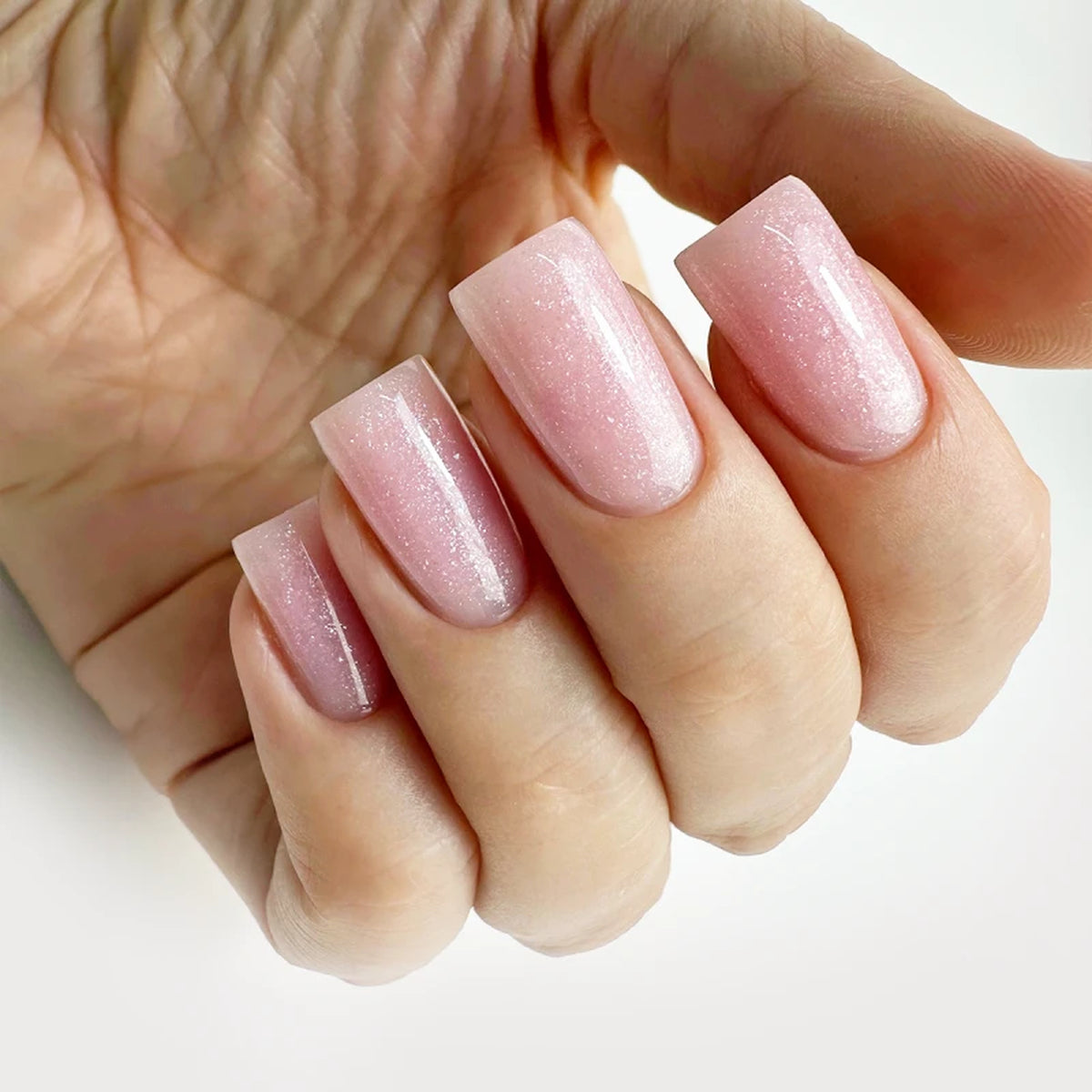 manucure gel ,Strong Gel PNB 025 Peach Glow 17 ml avec nuancier – gel professionnel rose pêche scintillant | Mon Style Mes Ongles Québec