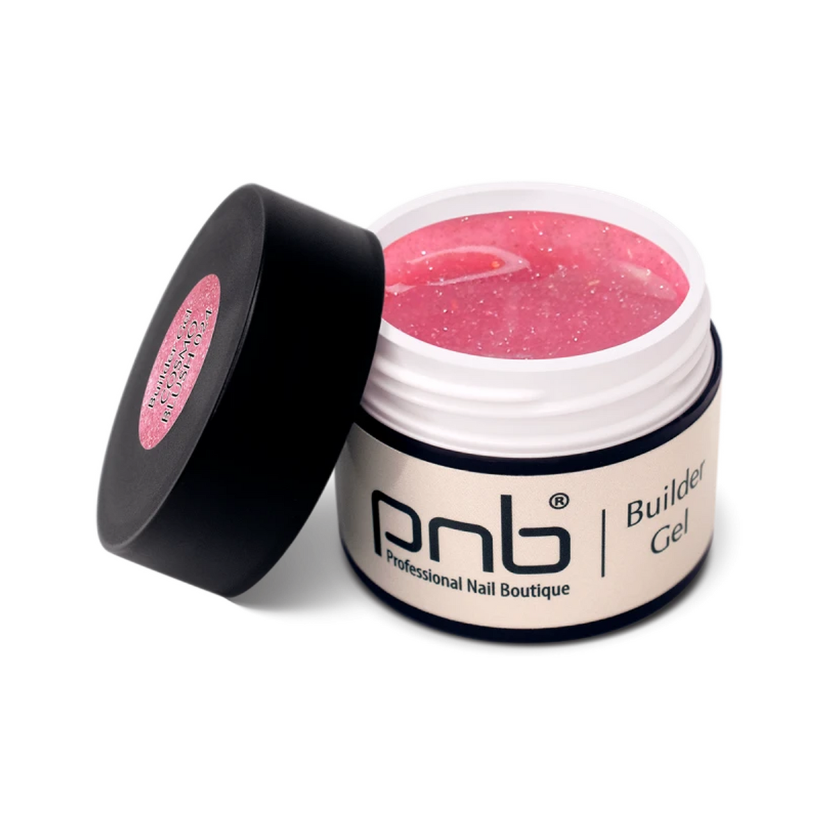 Manucure rose pailletée réalisée avec Builder Gel PNB  024,– gel de construction professionnel | Mon Style Mes Ongles Québec