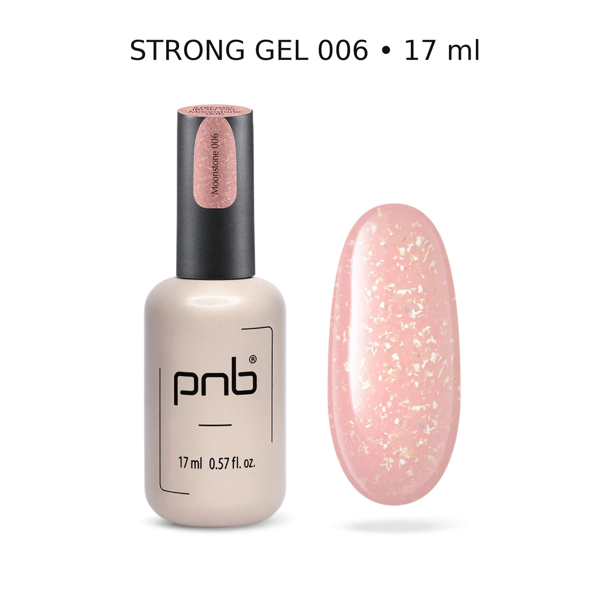 Strong Liquid Gel PNB 006 Moonstone 17 ml, gel irisé pour ongles, UV/LED | Mon Style Mes Ongles Québec