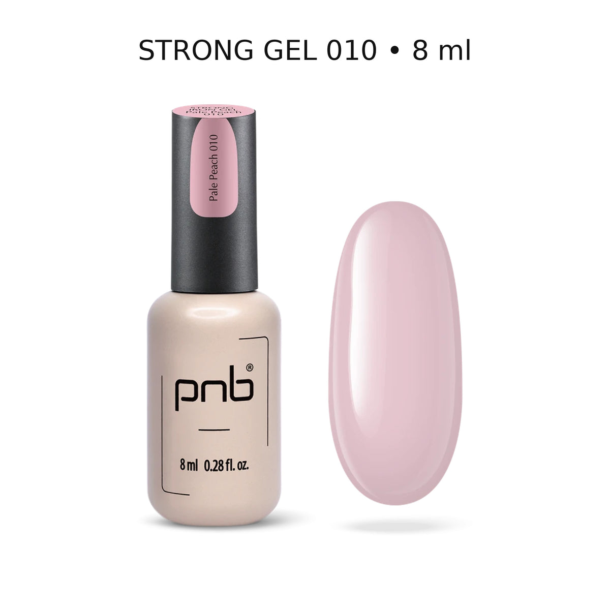 Manucure Strong Gel PNB 010 Pale Peach – ongles rose pêche brillants professionnels | Mon Style Mes Ongles Québec