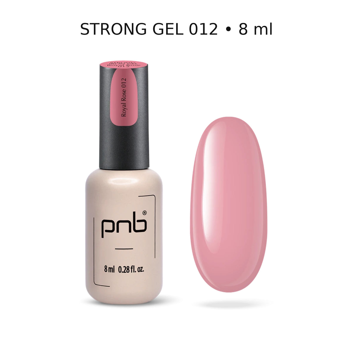 Manucure Strong Gel PNB 012 Royal Rose – ongles rose poudré brillants professionnels | Mon Style Mes Ongles Québec