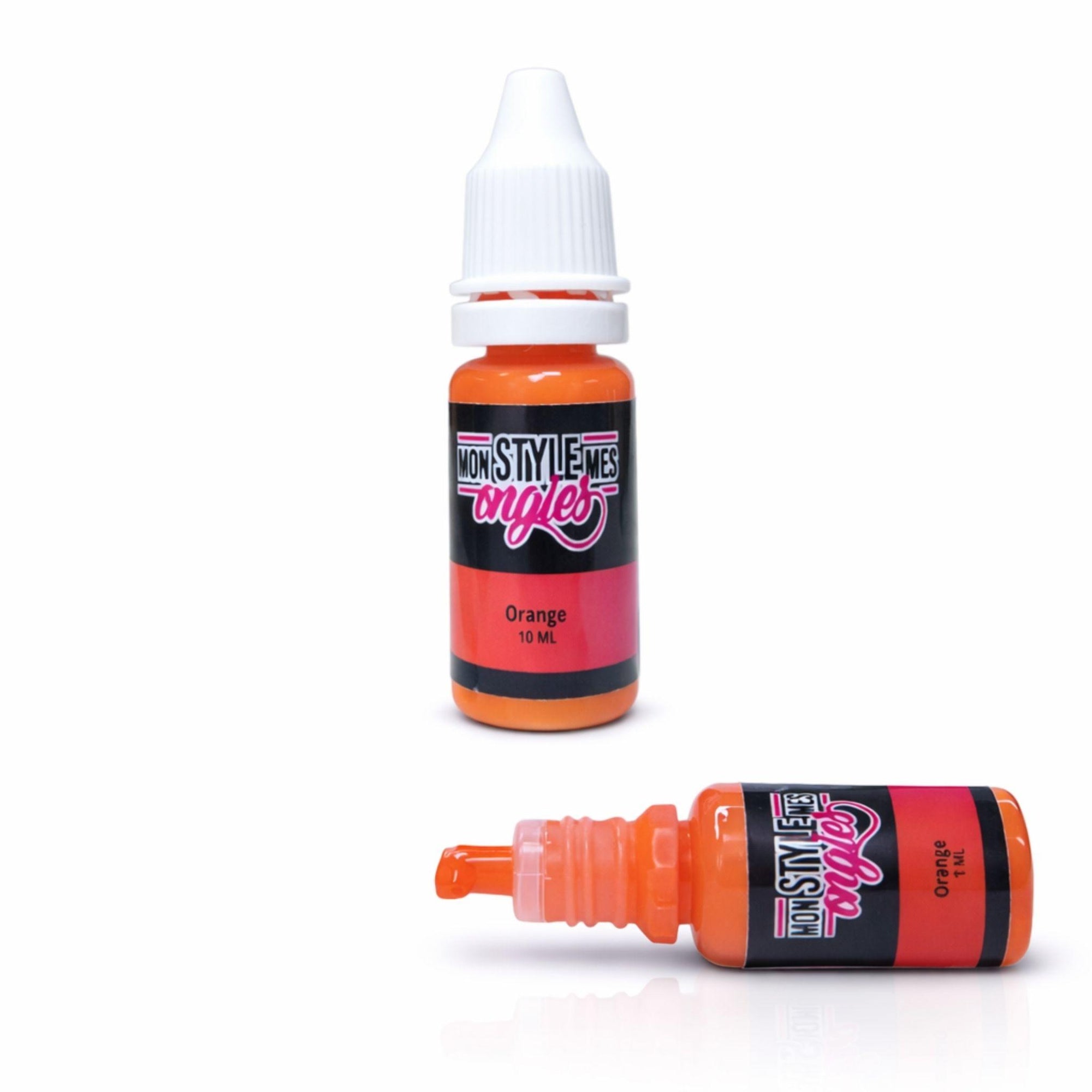 Peinture Airbrush Orange 10 ml MSMO – Nail Art Ongles