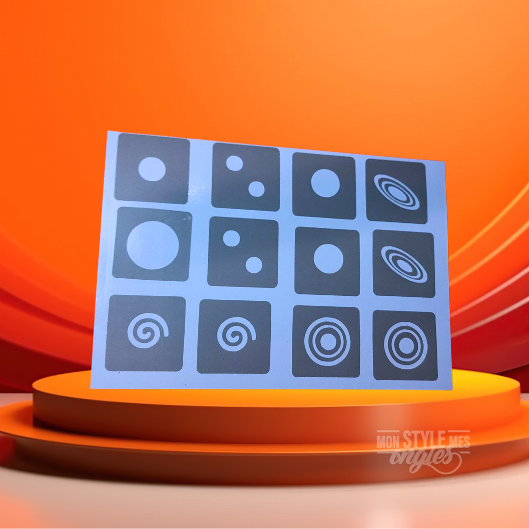 Stencil Airbrush – Cercles & Spirales - Hypnotiques