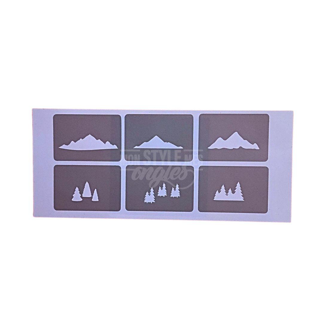 sapin et montagne pour ongles