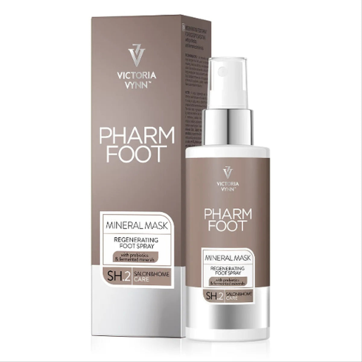 Produits de la gamme Mineral Line Pharm Foot de Victoria Vynn présentés sur un décor minéral.