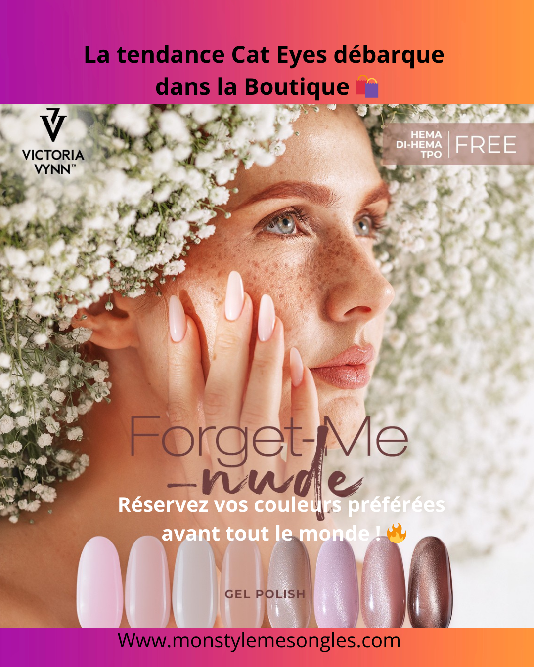 Collection FORGET ME  Nude Gel Polish 400-407 + Mega Base Clear et Oh ! My Gloss Top Coat Gratuit