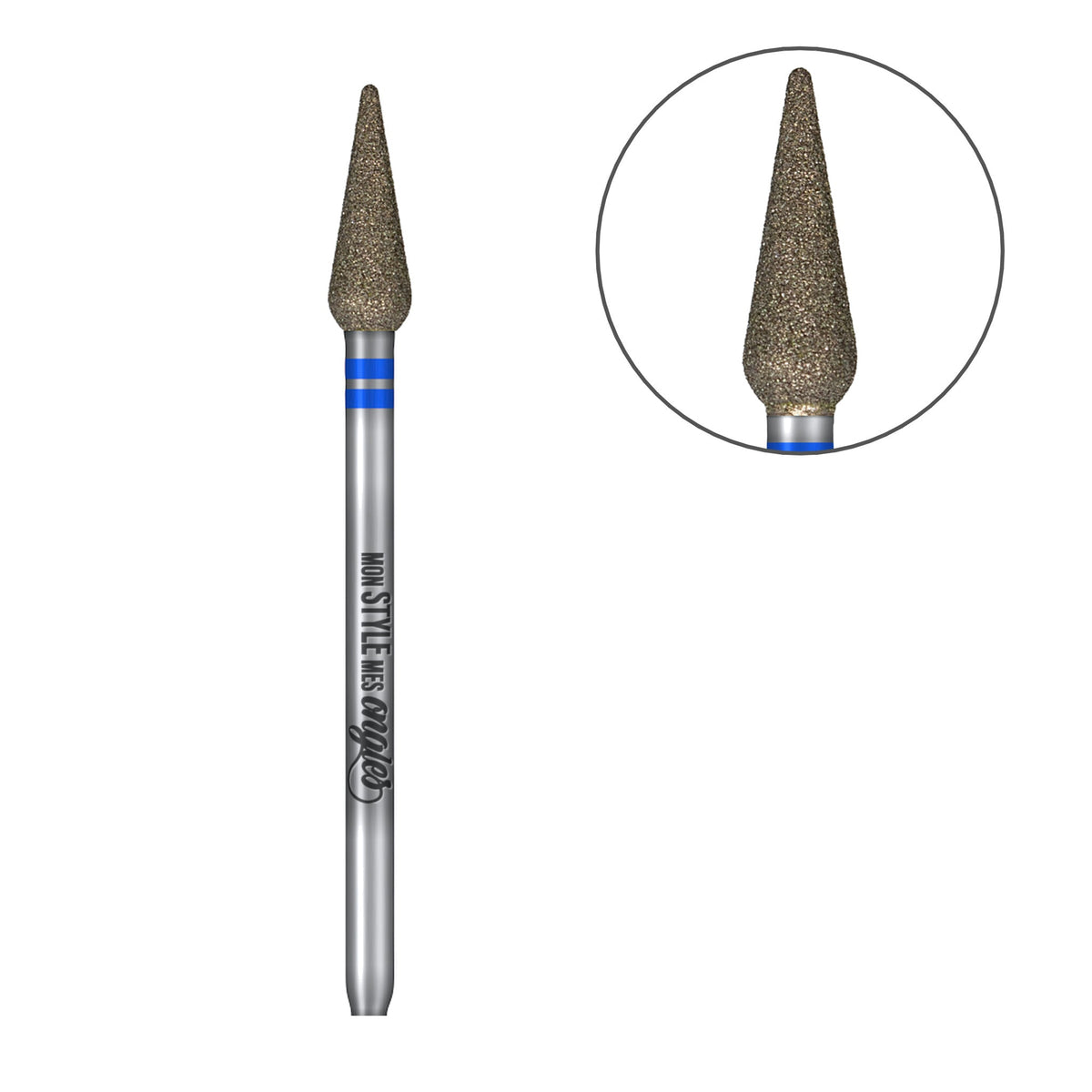 Mini tulipe bleue 3.0 – vue complète avec zoom sur la tête de l'embout | Mon Style Mes Ongles