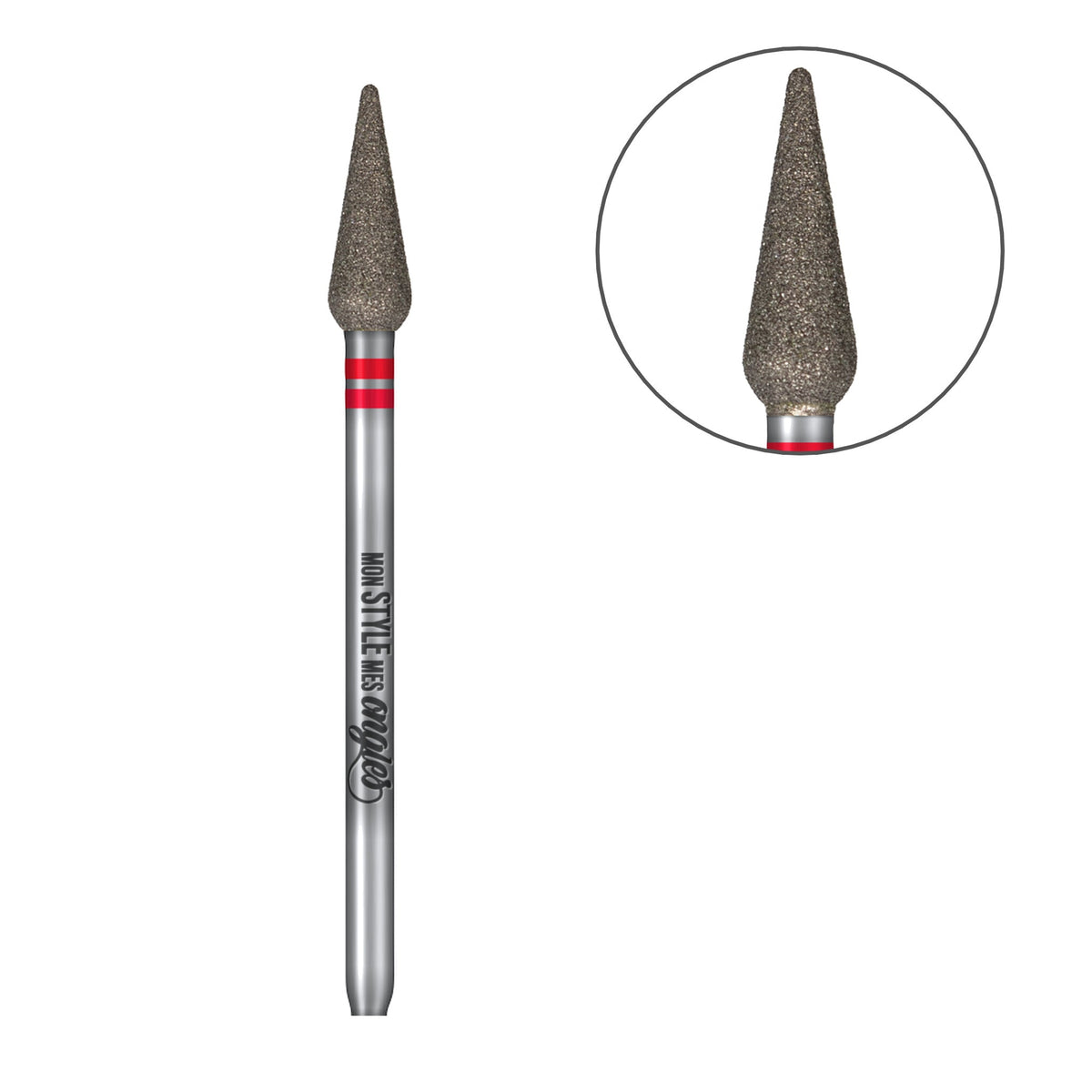 Mini tulipe 3.0 rouge – vue complète avec zoom sur la tête de l'embout | Mon Style Mes Ongles
