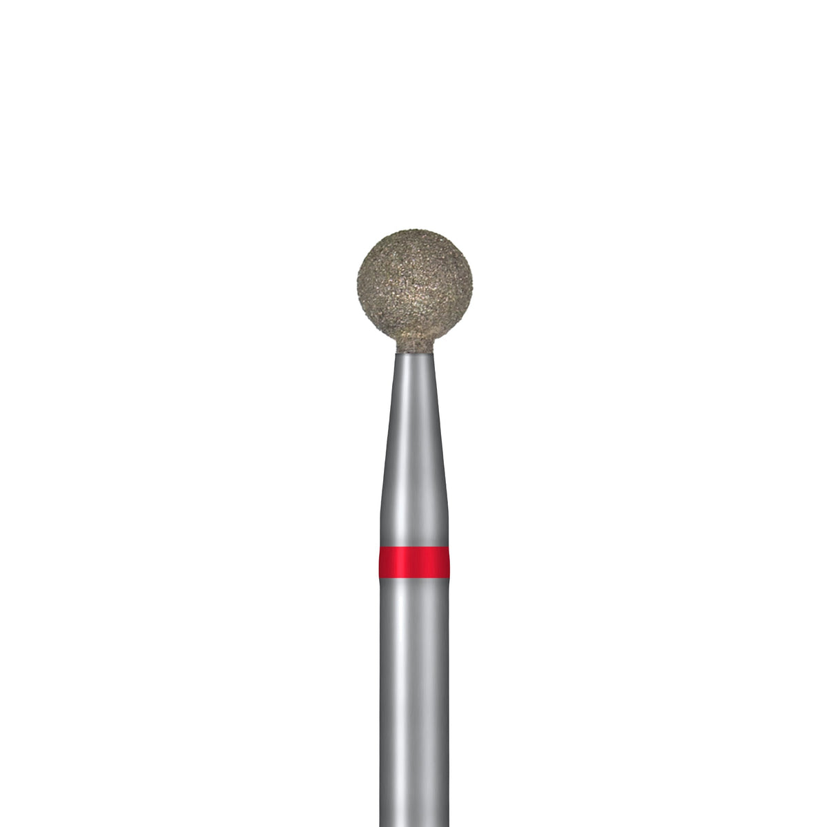 Mini boule rouge 3.0 – gros plan du grain diamant, du col et de la bague colorée | Mon Style Mes Ongles