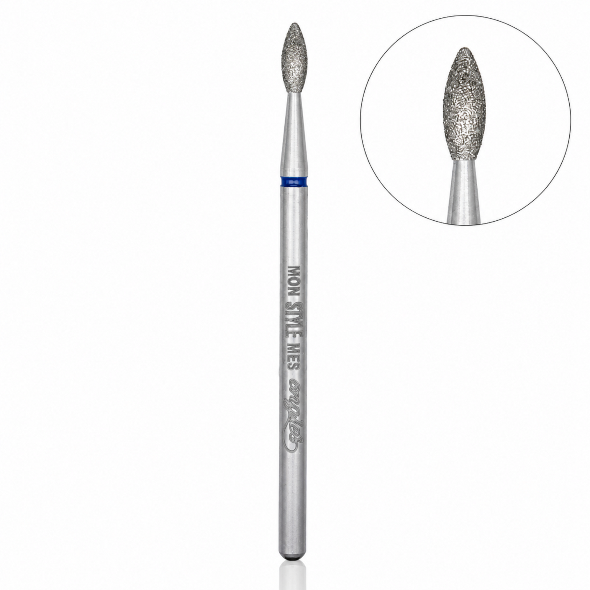 embout de ponceuse / lime electrique , olive bleu pour manucure seche des cuticules, grain moyen, mon style mes ongles livraison rapide partout au quebec et canada, formation manucure seche en gel