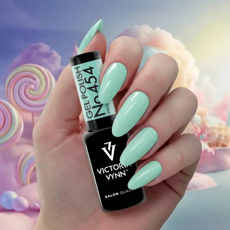 Victoria VYNN Gel Polish No. 454 Mint Candy – vernis gel vert pastel frais professionnel salon