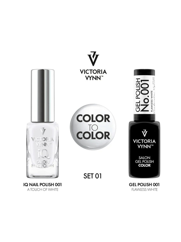 Lot de 2 vernis gel Victoria VYNN 01 + vernis à ongles iQ 01