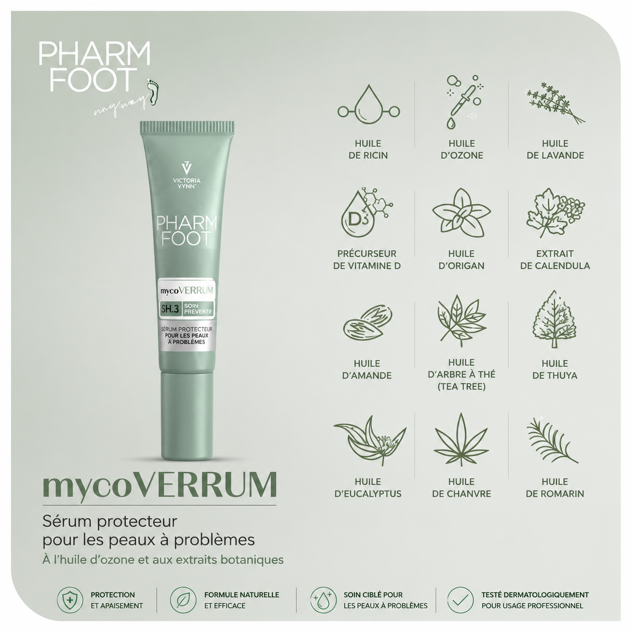 Pharm Foot mycoVERRUM – Sérum Pieds & Ongles 15 ml | Victoria Vynn