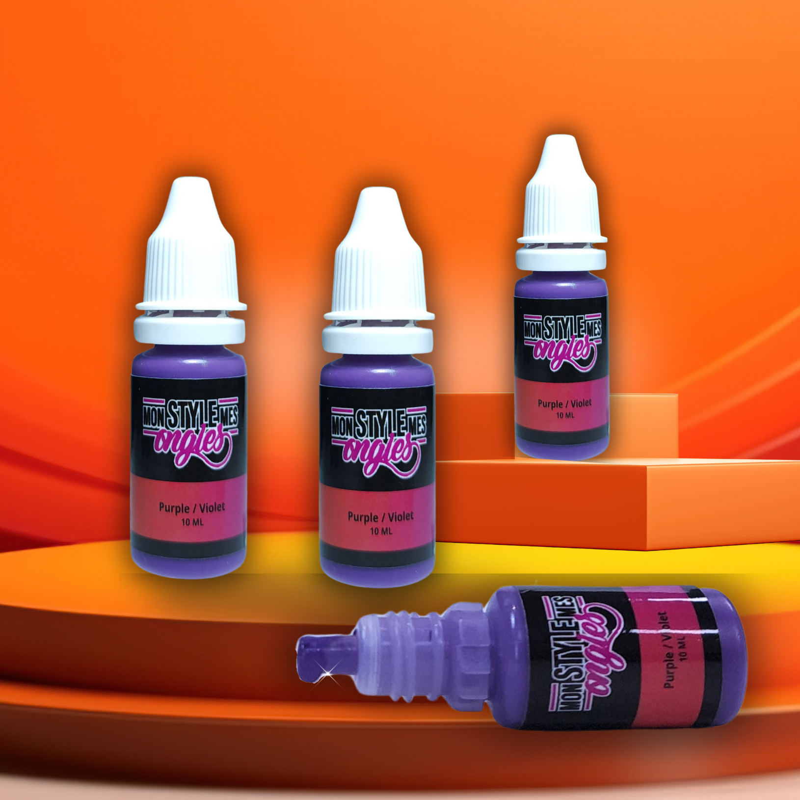 Peinture Airbrush MSMO – Violet / Purple – pour ongles, prête à l’emploi et ultra pigmentée
