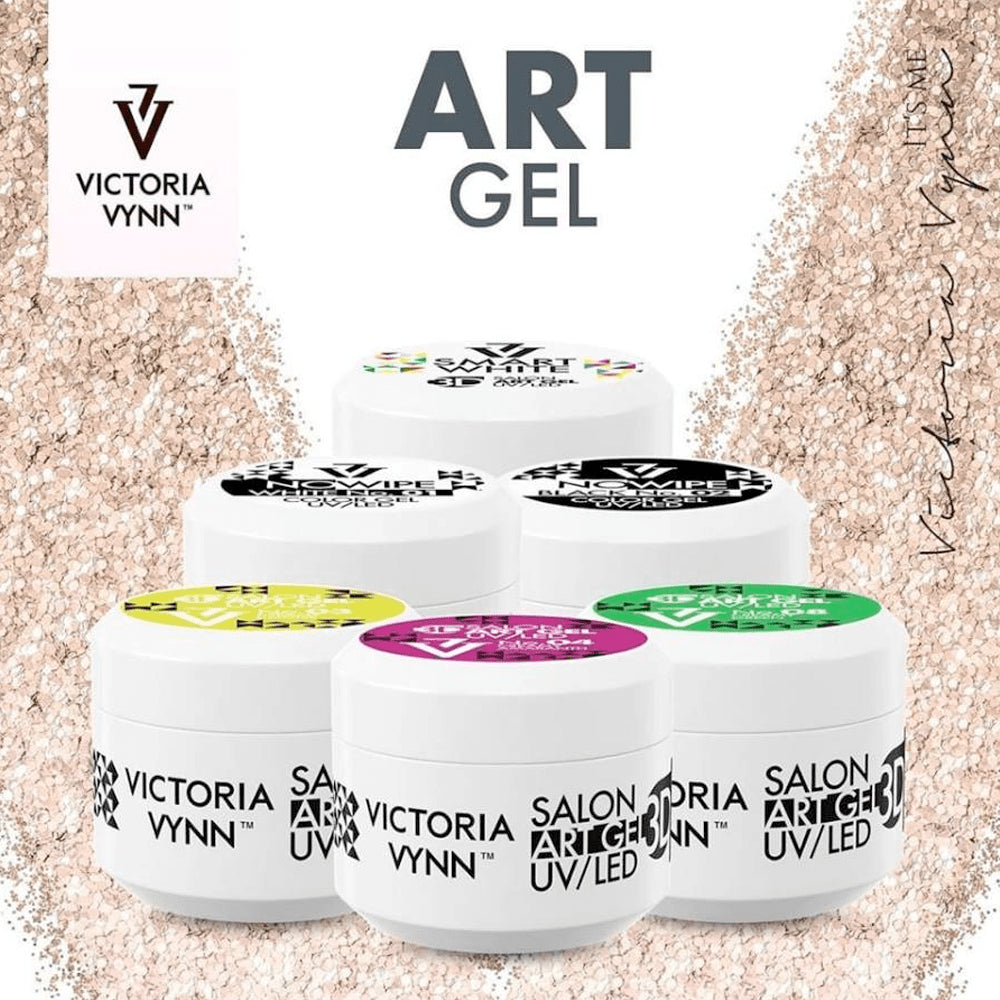 Salon Art Gel paint 3D UV/LED * No Wipe Noir/ Black