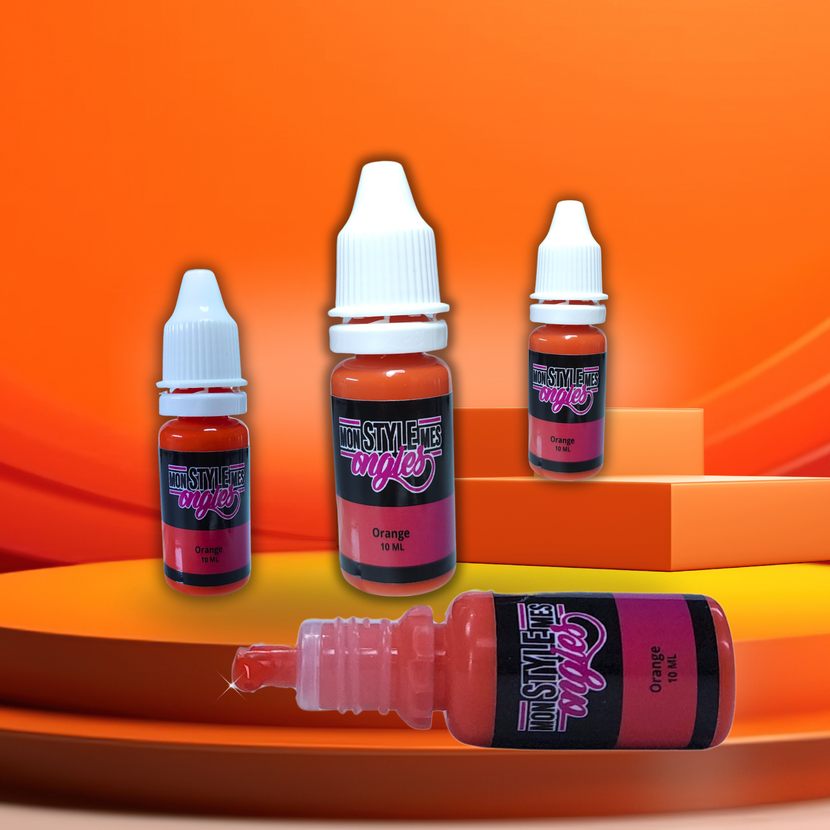 Peinture Airbrush MSMO – Orange -  pour ongles