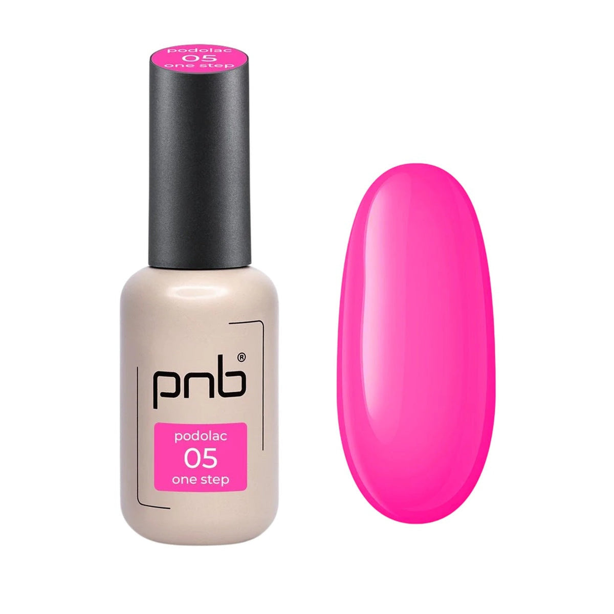Vernis gel PNB Podolac One Step n° 05 Serenity, flacon de 8 ml et échantillon de couleur | Mon Style Mes Ongles Québec