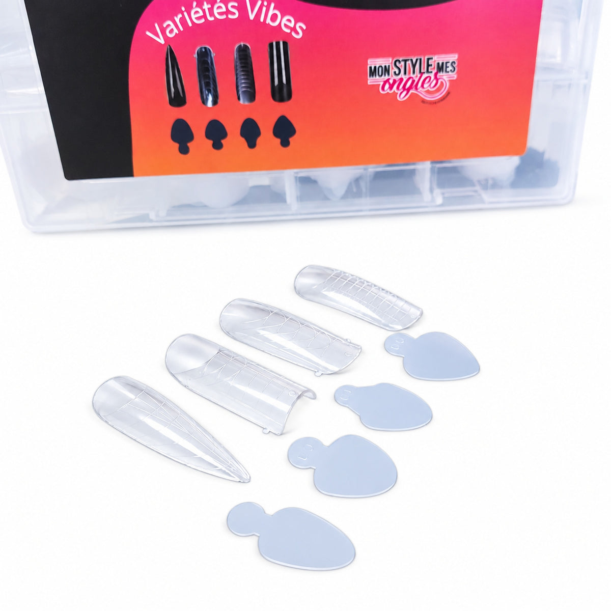 Capsules transparentes graduées et pads en silicone du coffret POPITS MSMO n° 4.