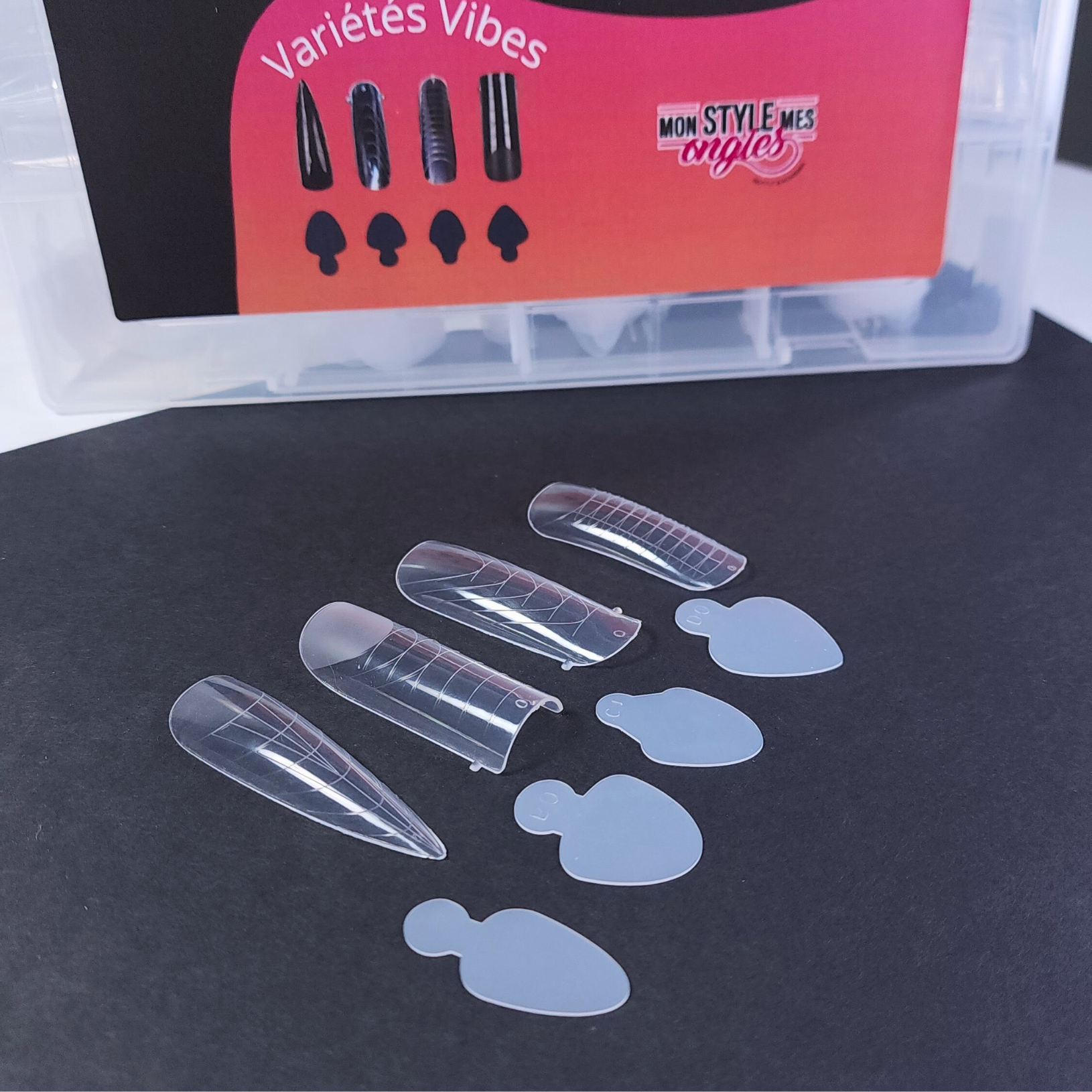 popits, dual form, popit amande, carré, ongle naturel distribuer par mon style mes ongles