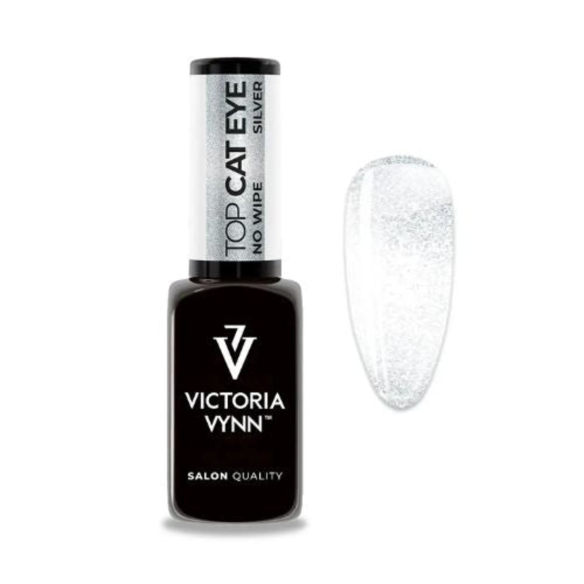 Top coat cat eye Victoria Vynn – effet magnétique silver sur vernis gel | Mon Style Mes Ongles