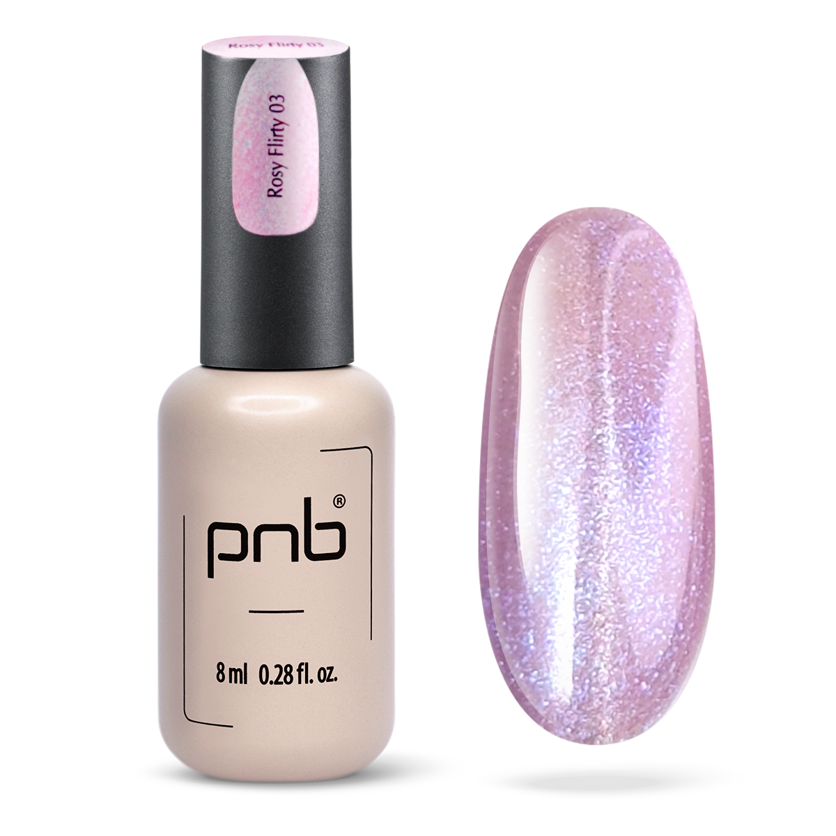 Vernis gel PNB Glamour Cat No. 03 Rosy Flirty 8ml