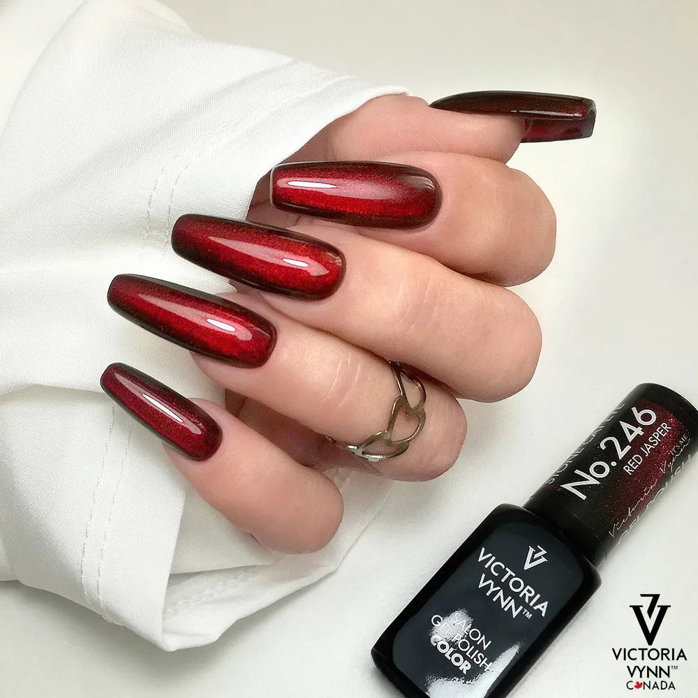 Salon Gel Polish No. 246 Cat Eye Red Jasper