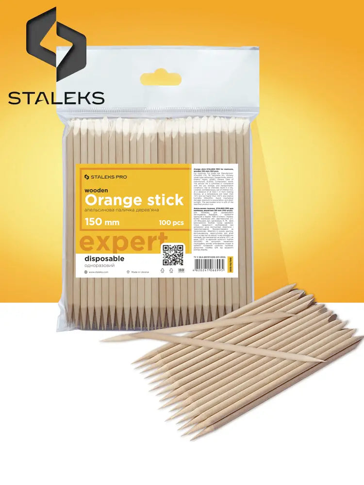 Staleks Orange stick for manicure (100 pcs)